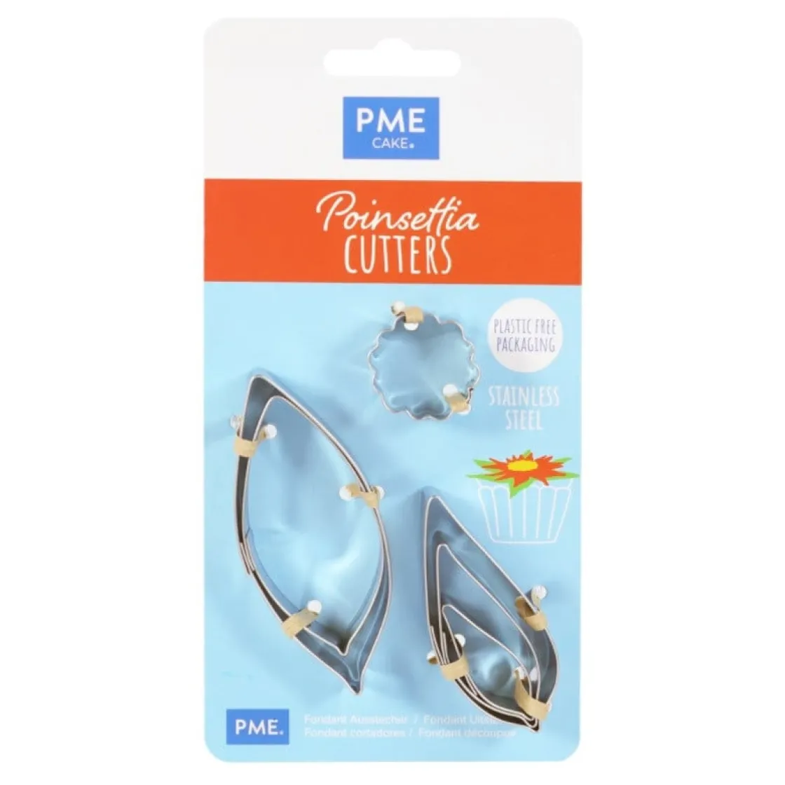 PME Uitstekerset Poinsettia Set/6* Bloem En Blad Stekers