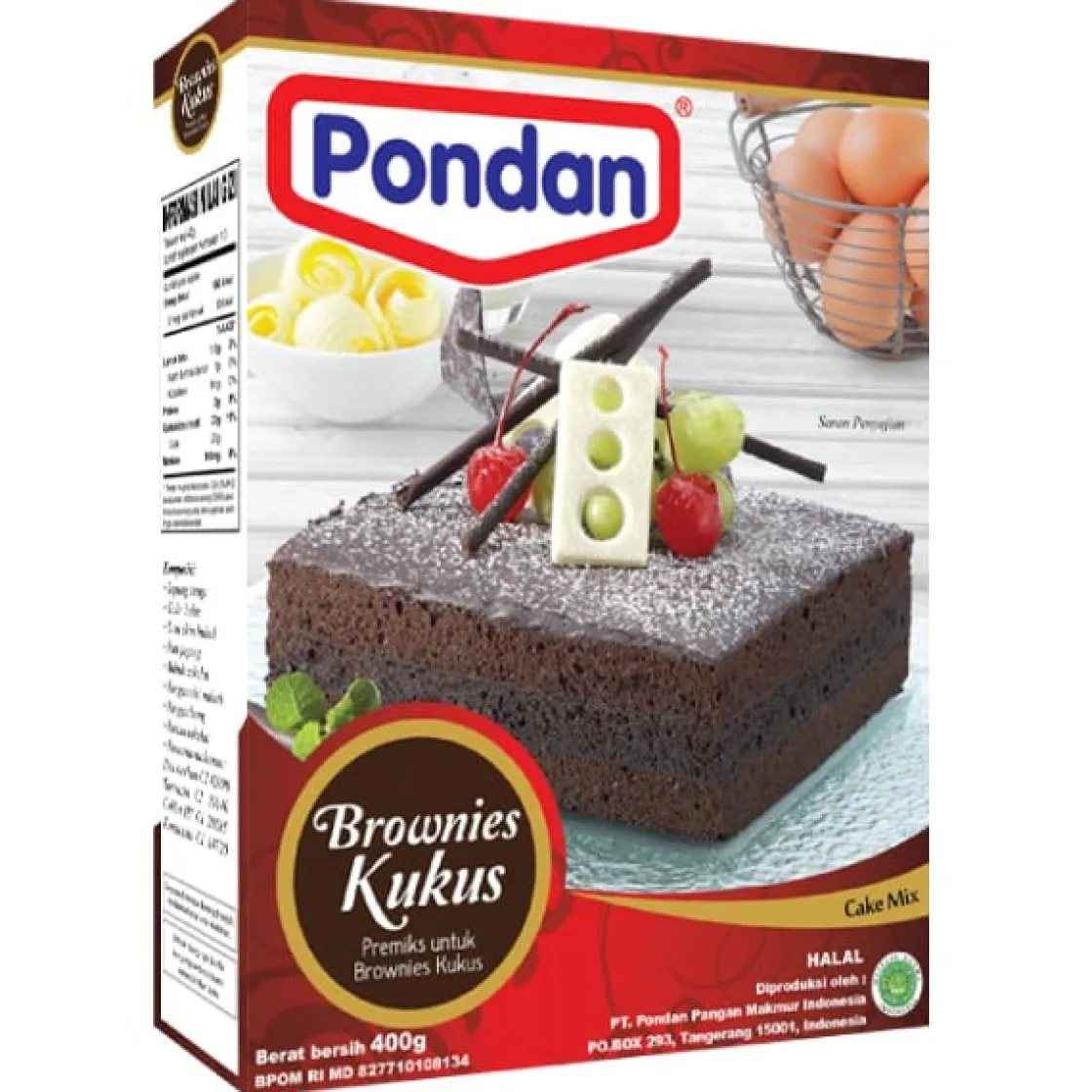Pondan Brownie-mix Kukus 400g* Banketmixen|Bekijk Alle Mixen