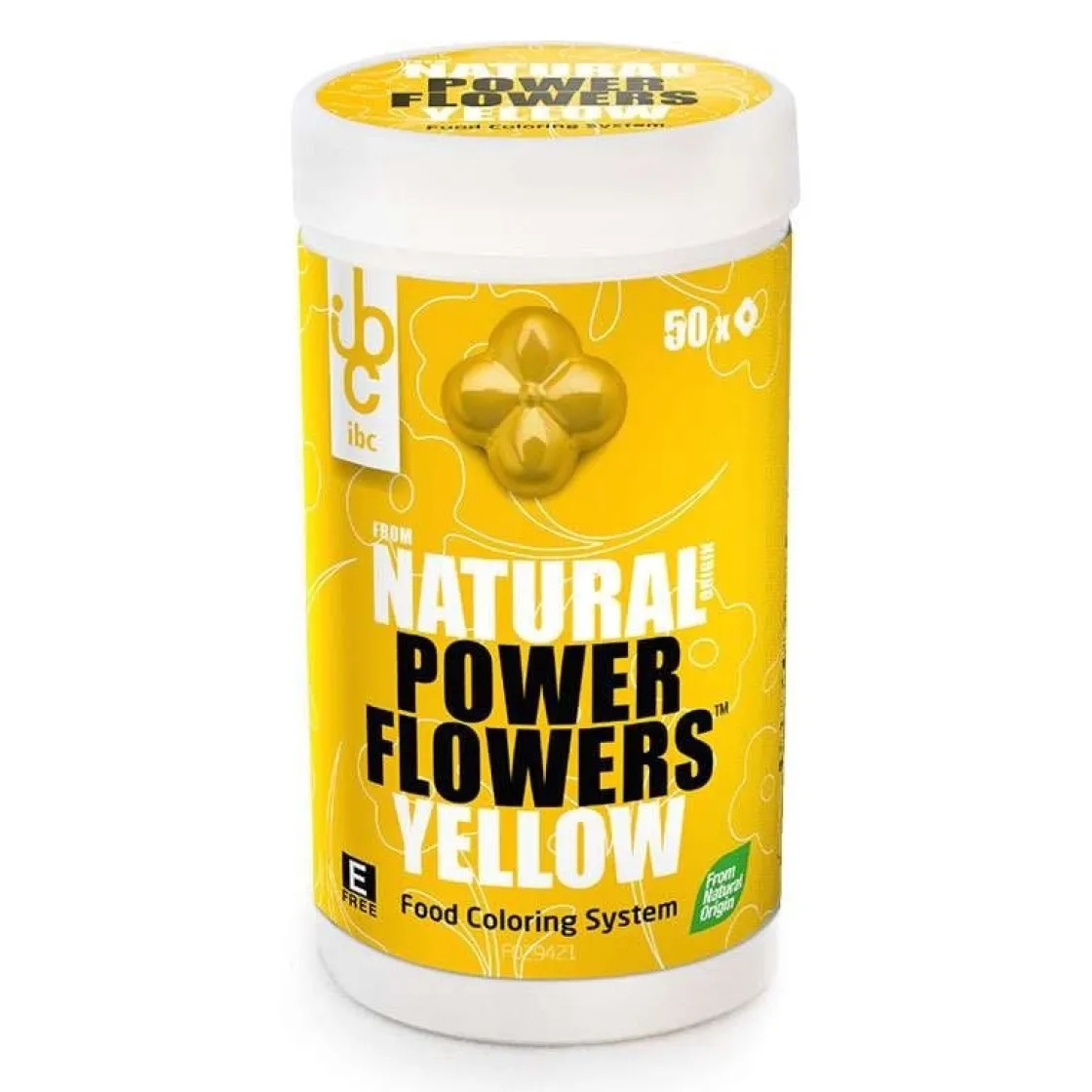 Power Flowers Natural Origin Geel 50gr* Chocolade Kleurstoffen|Chocolade Kleurstoffen