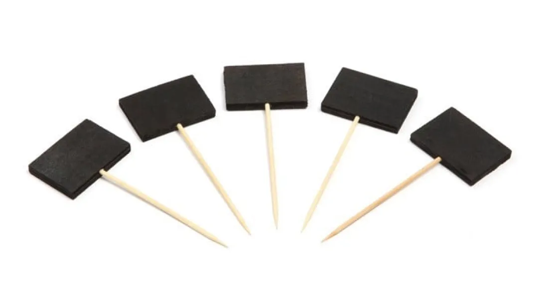 Overig Prikker met Zwart Krijtbordje 100st.* Ijsprikkers|Prikkers En Ringen