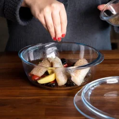 Pyrex 4-in-1 Ovenschaal Rond met Deksel 21x18x9cm* Pannen En Schalen