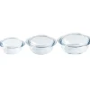 Pyrex 4-in-1 Ovenschalen met Deksel (1L/1,6L/2,3L) Set/3* Pannen En Schalen