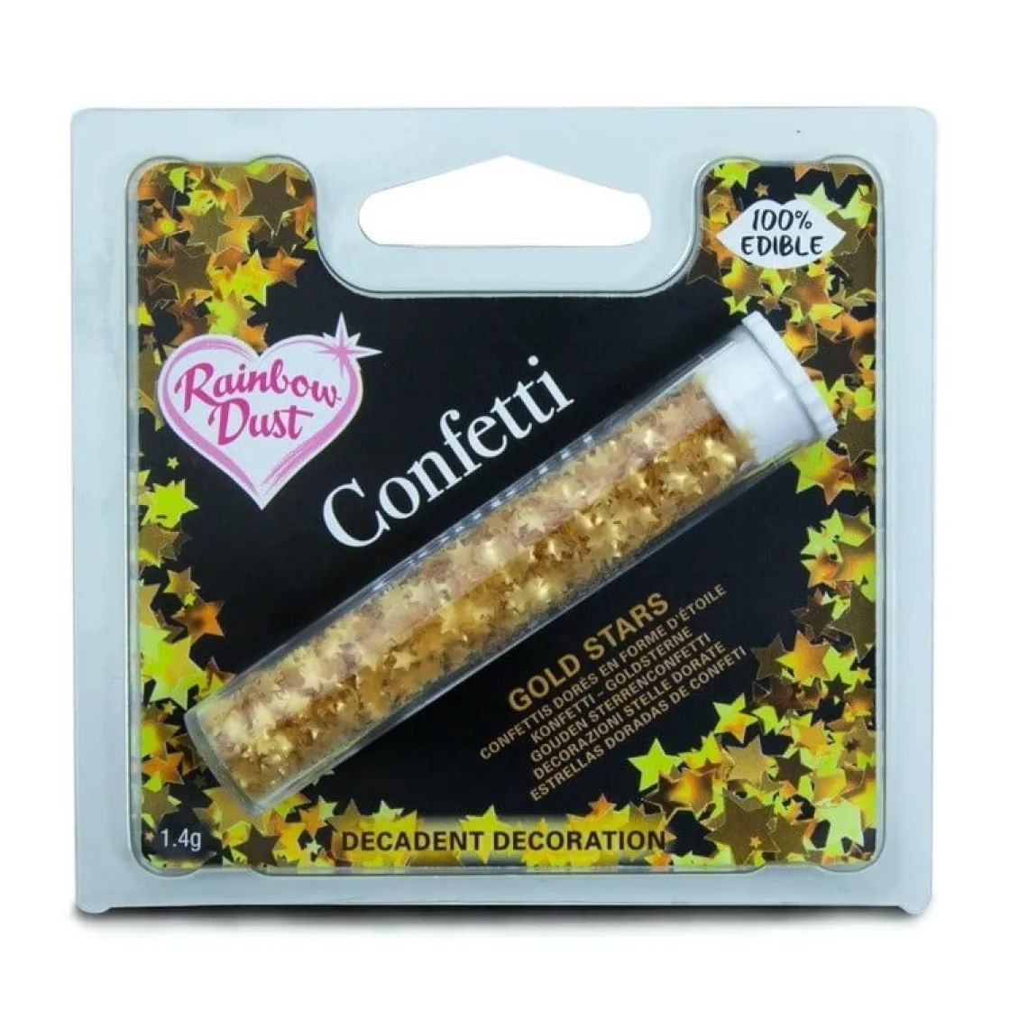 Rainbow Dust RD Eetbare Glitters Sterren Goud 1,4 gram* Eetbare Strooisels