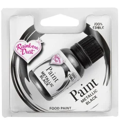 Rainbow Dust RD Metallic Food Paint Black 25ml* Foodpaint