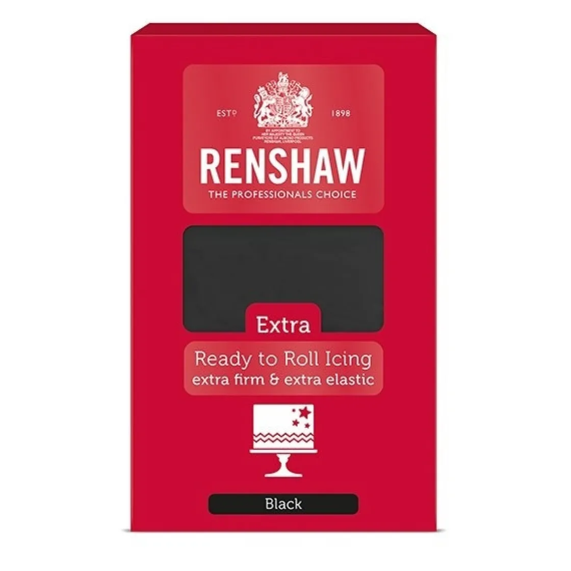 Renshaw Rolfondant Extra 1kg Zwart* Rolfondant