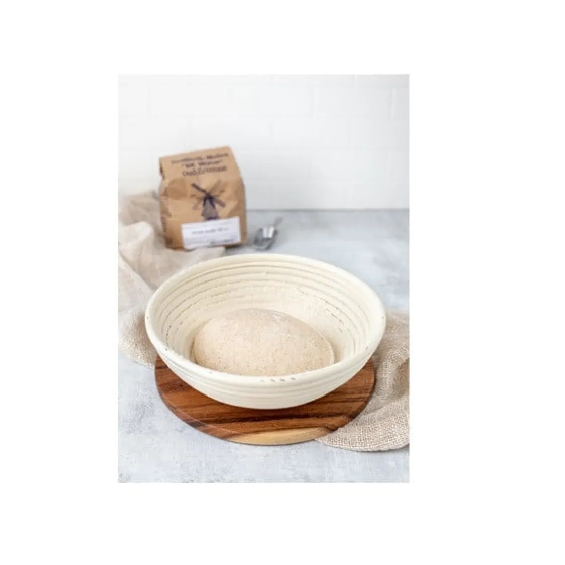 BrandNewCake Rijsmandje Riet Rond Ø24cm (800 tot 1000 gram deeg)* Rijsmandjes