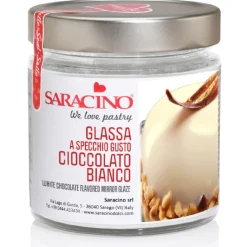 Saracino Mirror Glaze Witte Chocolade 350g* Afdekgelei