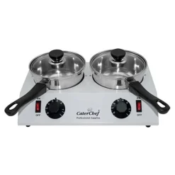 CaterChef Sauzenwarmer 2-pans 2x700ml.* Couverture Smeltbakken