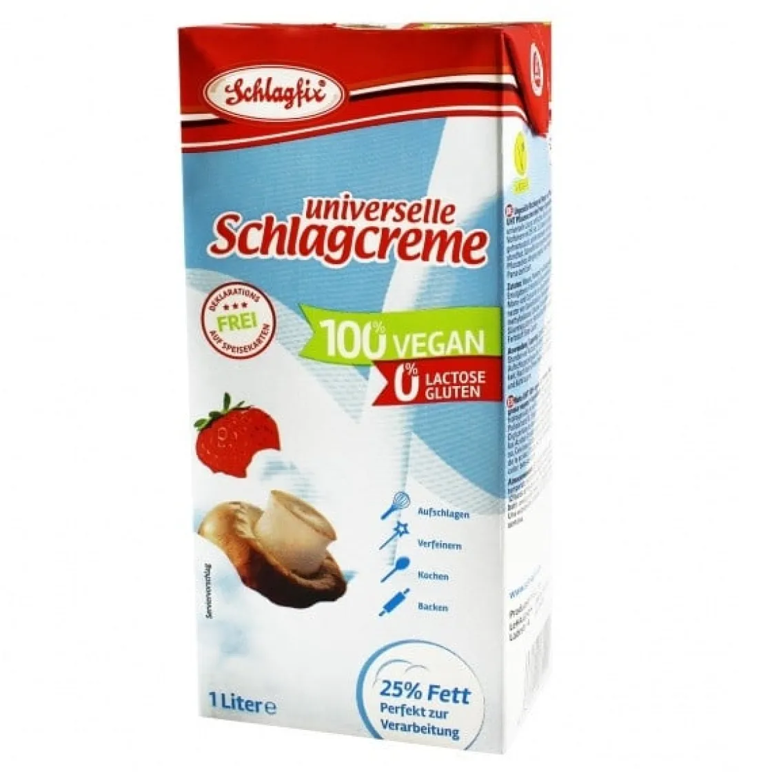 Schlagfix Plantaardige Slagroom Ongezoet 1L* Slagroom En Melkpoeders|Roompoeders