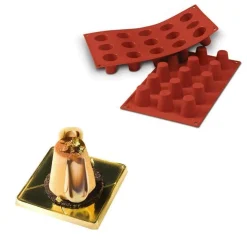 Silikomart Siliconen Bakvorm Baba Klein Ø35h38mm (15)* Ijs En Dessert Vormen|Bakvormen Siliconen