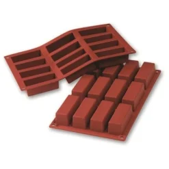 Martellato Siliconen Bakvorm Cake Mini 79x29x30mm (12)* Ijs En Dessert Vormen|Bakvormen Siliconen