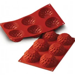 Silikomart Siliconen Bakvorm Dahlia Ø78x40mm (6)* Ijs En Dessert Vormen|Bakvormen Siliconen