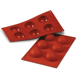 Martellato Siliconen Bakvorm Halve Bol Ø60h30mm (6)* Ijs En Dessert Vormen|Bakvormen Siliconen