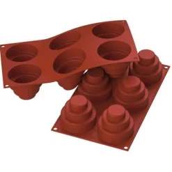 Silikomart Siliconen Bakvorm Mini Wonder Cakes Ø75h60mm (6)* Ijs En Dessert Vormen|Bakvormen Siliconen