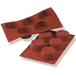 Martellato Siliconen Bakvorm Muffin Groot Ø81h32mm (5)* Bakvormen Siliconen|Ijs En Dessert Vormen