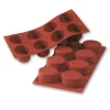Siliconen Bakvorm Ovaal 75x55x35mm (8)* Ijs En Dessert Vormen|Bakvormen Siliconen