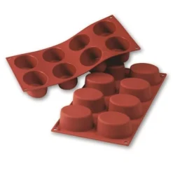 Siliconen Bakvorm Ovaal 75x55x35mm (8)* Ijs En Dessert Vormen|Bakvormen Siliconen