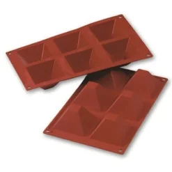 Martellato Siliconen Bakvorm Piramide 71x71x50mm (6)* Ijs En Dessert Vormen|Bakvormen Siliconen