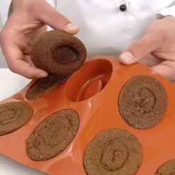 Silikomart Siliconen Bakvorm Savarin Ovaal 44x32x24,5mm (24)* Ijs En Dessert Vormen|Bakvormen Siliconen