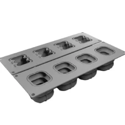 Dinara Kasko Siliconen Vorm Mini Cubik 34x10,2x5,7cm 2st.* Bakvormen Siliconen|Ijs En Dessert Vormen