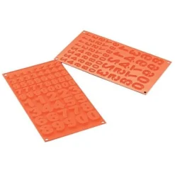 Silikomart Chocolademal Cijfers (0 t/m 9) 1,5x2 / 2,5x3,5 cm* Cijfer En Letter Vormen