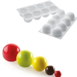 Silikomart Siliconen Bakvorm Bol (8x) Ø6,2x5,2cm* Ijs En Dessert Vormen|Bakvormen Siliconen