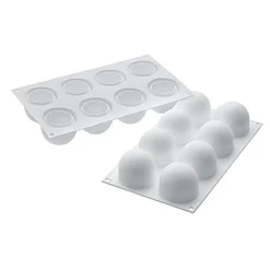 Silikomart Siliconen Bakvorm Bol (8x) Ø6,2x5,2cm* Ijs En Dessert Vormen|Bakvormen Siliconen