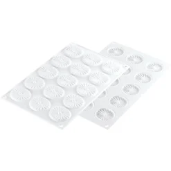 Silikomart Siliconen Bakvorm Plissé (15x) Ø4,5x0,6cm* Ijs En Dessert Vormen|Bakvormen Siliconen