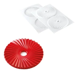 Silikomart Siliconen Bakvorm Plissé (2x) Ø14x1cm* Ijs En Dessert Vormen|Bakvormen Siliconen