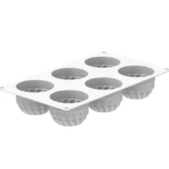 Silikomart Siliconen Bakvorm Pleincoeur Rond (6) Ø7x4,8cm* Bakvormen Siliconen|Ijs En Dessert Vormen