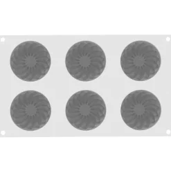 Silikomart Siliconen Bakvorm Pleincoeur Rond (6) Ø7x4,8cm* Bakvormen Siliconen|Ijs En Dessert Vormen