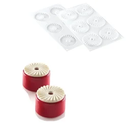 Silikomart Siliconen Bakvorm Plissé (6x) Ø7,5x0,8cm* Ijs En Dessert Vormen|Bakvormen Siliconen