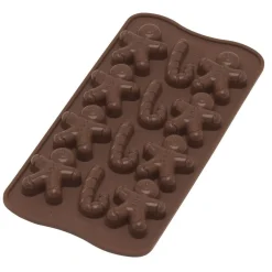 Silikomart Siliconen Bonbonvorm Gingerbread (15x) 4,3x3,5cm* Bonbonvormen