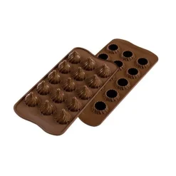 Silikomart Siliconen Bonbonvorm Vlam 3D (15x) Ø2,7cm* Bonbonvormen