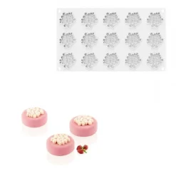 Silikomart Siliconen Vorm Flora (15) 4,5x0,7cm* Bakvormen Siliconen|Ijs En Dessert Vormen