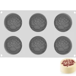 Silikomart Siliconen Vorm Valentijn (6) Ø7x3cm*** Bakvormen Siliconen|Ijs En Dessert Vormen