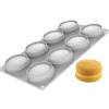 Silikomart Siliconen Vorm Macaron (8) Ø6,5cm Set/2* Ijs En Dessert Vormen|Bakvormen Siliconen