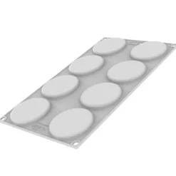 Silikomart Siliconen Vorm Macaron (8) Ø6,5cm Set/2* Ijs En Dessert Vormen|Bakvormen Siliconen