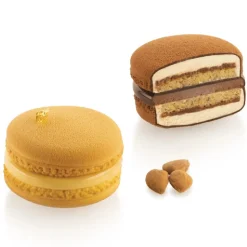 Silikomart Siliconen Vorm Macaron (8) Ø6,5cm Set/2* Ijs En Dessert Vormen|Bakvormen Siliconen