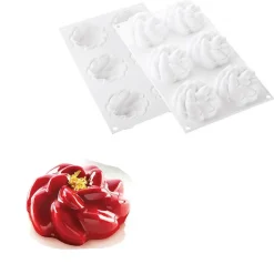 Silikomart Siliconen Vorm Fleur (6) Ø67-99x35mm* Bakvormen Siliconen|Ijs En Dessert Vormen