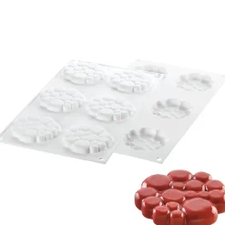 Silikomart Siliconen Vorm Paradis (6) Ø7x1,1cm* Bakvormen Siliconen|Ijs En Dessert Vormen