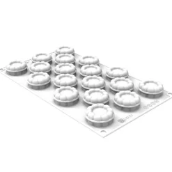 Silikomart Siliconen Vorm Charlotte XS (18x) Ø3,8x1,8cm* Ijs En Dessert Vormen|Bakvormen Siliconen