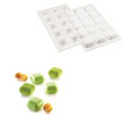 Silikomart Siliconen Vorm Gem 4x4x2,3cm (15)* Bakvormen Siliconen|Ijs En Dessert Vormen
