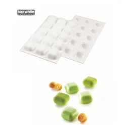 Silikomart Siliconen Vorm Gem 4x4x2,3cm (15)* Bakvormen Siliconen|Ijs En Dessert Vormen