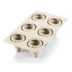 Silikomart Siliconen Vorm Soffice Incanto (6x) Ø60x70mm* Bakvormen Siliconen|Ijs En Dessert Vormen