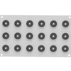 Silikomart Siliconen Vorm Donut XS (18) Ø3,4x1,6cm*** Bakvormen Siliconen|Ijs En Dessert Vormen