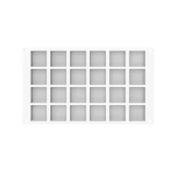 Silikomart Siliconen Vorm Quadrato XS (24) 3,7x3,7x1,6cm* Bakvormen Siliconen|Ijs En Dessert Vormen