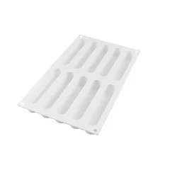 Silikomart Siliconen Vorm Eclair 13x2,5x2,5cm (10)* Ijs En Dessert Vormen|Bakvormen Siliconen