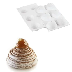 Silikomart Siliconen Vorm Montblanc (6) Ø74x42mm* Bakvormen Siliconen|Ijs En Dessert Vormen