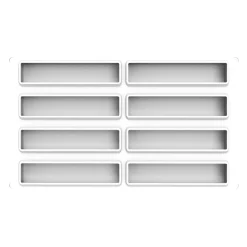 Silikomart Siliconen Vorm Rechthoek (8) 12,8x3,3cm + cutter* Bakvormen Siliconen|Ijs En Dessert Vormen